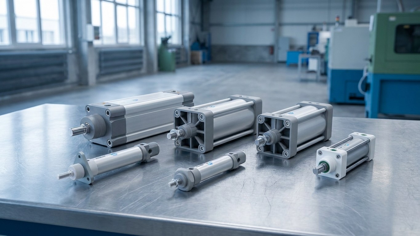Pneumatikus hengerek ISO 15552 / VDMA szerint – szabványos hengerek kiegészítőkkel