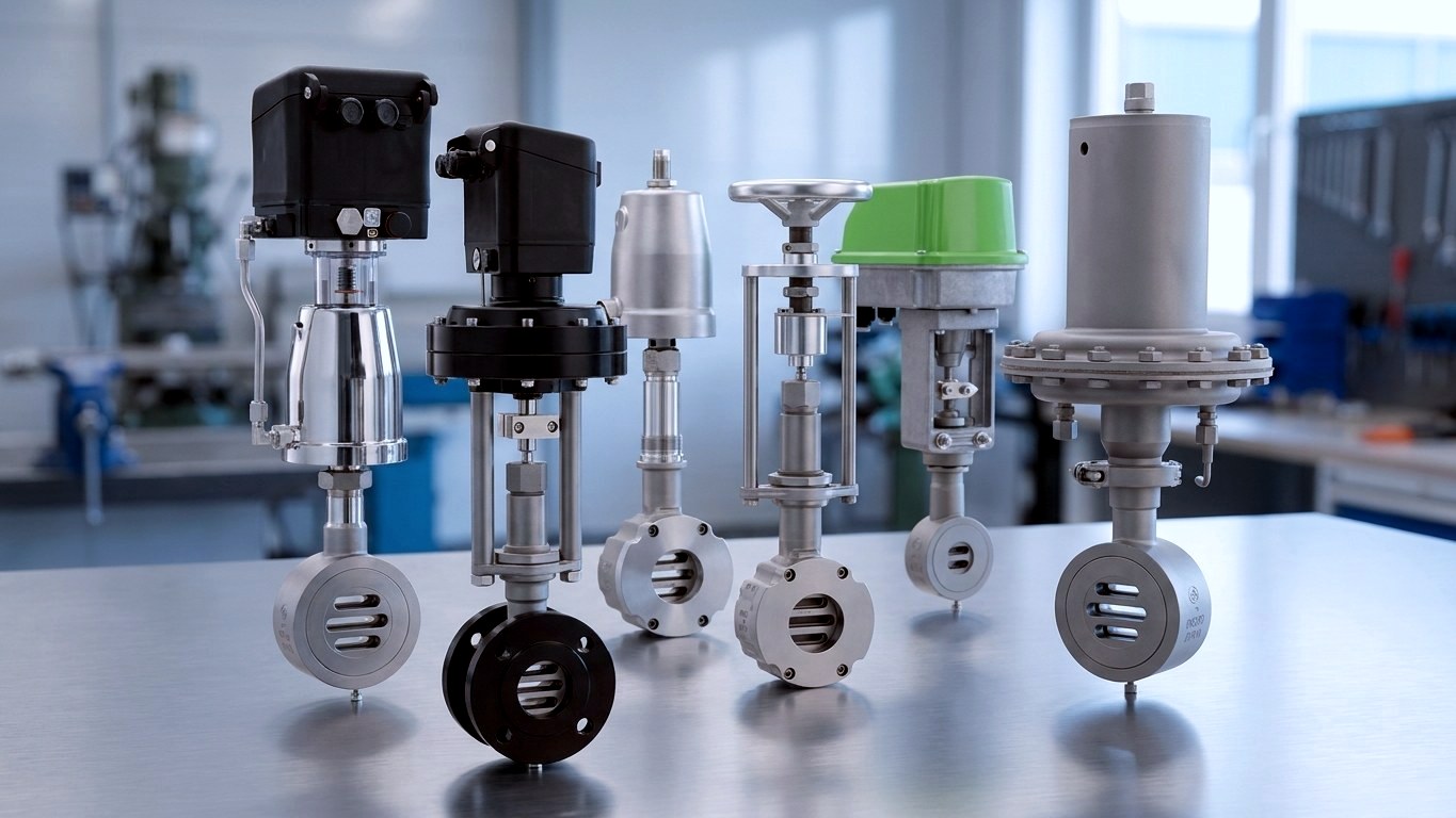 Pneumatische Gleitschieberventile - Stellventile mit Kolben- und Membranantrieb