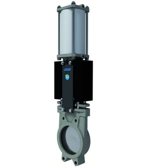 Knife gate valve with double acting actuator A1N2I4-7-80