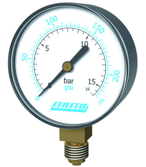 Bourdon tube manometer MA001-40B-10-D
