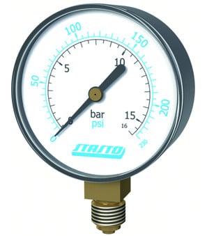 Rohrfedermanometer MA001-40B-10-D