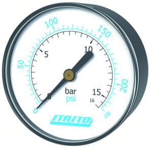 Bourdon tube manometer MA001-50R-25-D