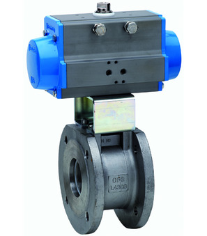 zawór kulowy kołnierzowy z napędem pneumatycznym BA160-25-S0-A