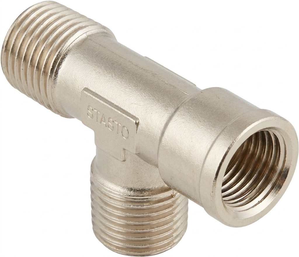 Raccord en T Filetage mâle/Filetage mâle/Filetage femelle 3/8"