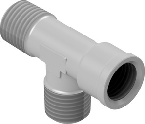T-adapter Male thread/Male thread/Female thread 1/2"