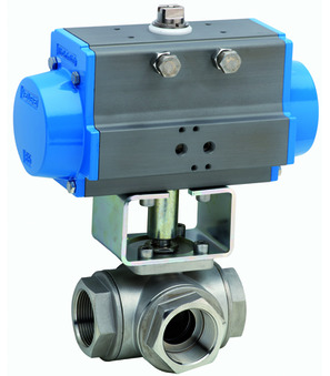 Kugelhahn mit Druckluftdrehantrieb BA037-112-D0