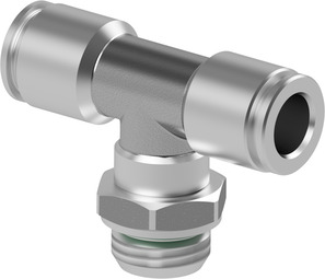 Vrtljiv navojni T-cevni priključek moški PI21-12-12-Z-0-360