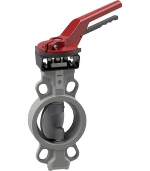 Butterfly valve with hand lever BUW9-065-CSRS-L-A