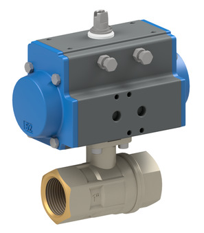 Kugelhahn mit Druckluftdrehantrieb BAB1-002-BLTV-D0B-ABS51-C001-03-C002-31-LVCV20-2