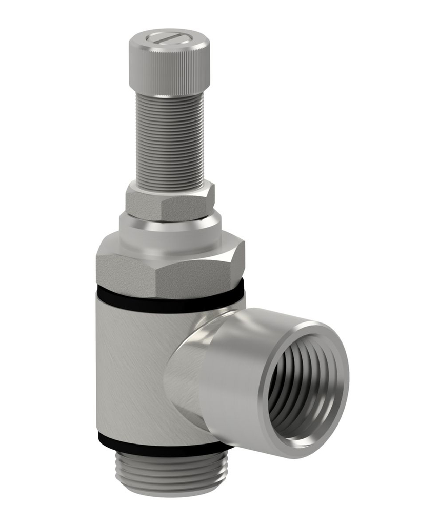 Unidirectional banjo flow control valve 1/8"-From banjo to thread (ingoing air)