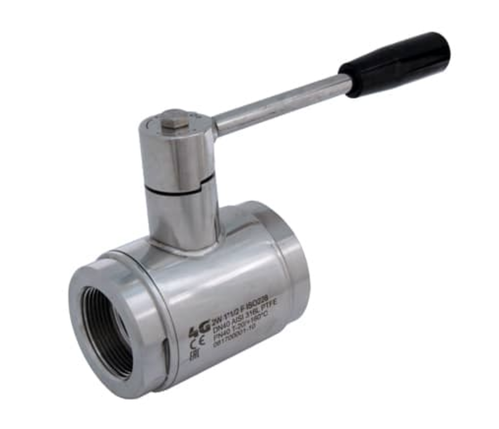 Edelstahlkugelhahn BA125-10-L-AH