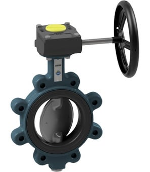 Absperrklappe mit Handgetriebe BULA-250-DPE-G-A