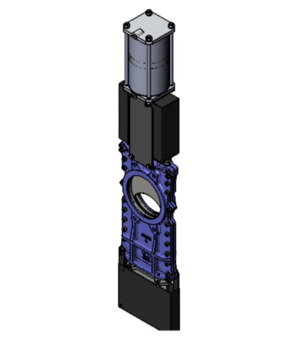 Knife gate valve with double acting actuator L1S2H2-5-71,3-PIB