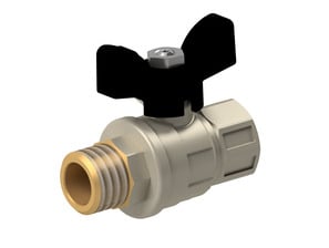 Messinkinen palloventtiili 1821-1/4"