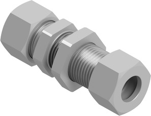 Straight bulkhead fitting C-SV10L