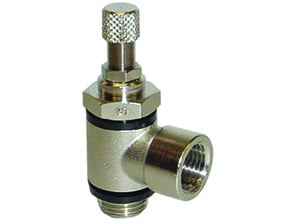 Unidirectional banjo flow control valve MV40-00-12-C