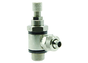 Unidirectional banjo flow control valve MV16MC23-08-14-V