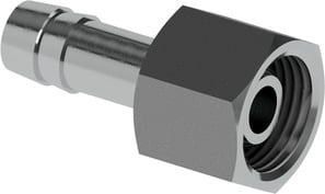 Hose nozzle for ball connection and nut HN76-04-14-W
