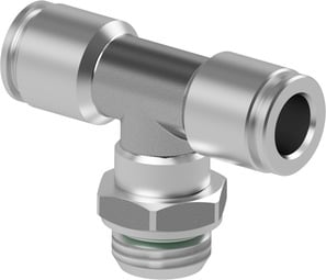 Vrtljiv navojni T-cevni priključek moški PI21-04-18-Z-0-360
