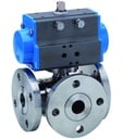 Flanged ball valve with pneumatic actuator BA055-50-D0-A