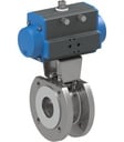 Flanschkugelhahn mit Druckluftdrehantrieb BA052-65-S0-A