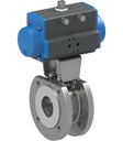 Flanschkugelhahn mit Druckluftdrehantrieb BA049-20-D0-A