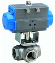 Ball valve with pneumatic actuator BA038-34-D0-3C