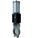 Knife gate valve with double acting actuator A1N2I6-G-250-PI