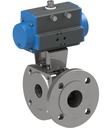 Flanged ball valve with pneumatic actuator BAMA-100-SSTV-S0